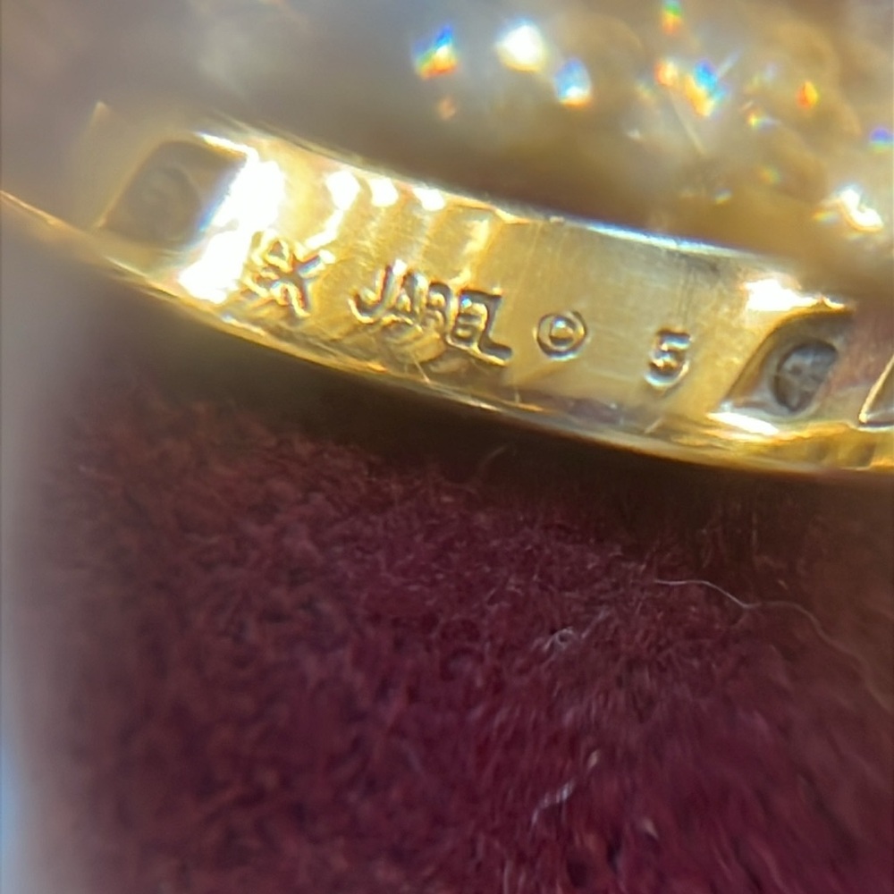 GOLD 18kt DIAMOND BAND RING - Picture 5 of 7